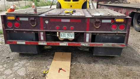 oversize load amber lights on truck.